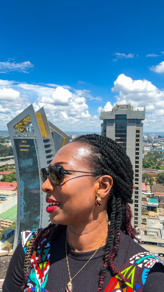 On KICC Nairobi roof top